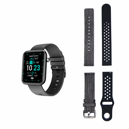 Advanced Smartwatch with Wellness & Activity Tracker + 3 Interchangeable Bands
