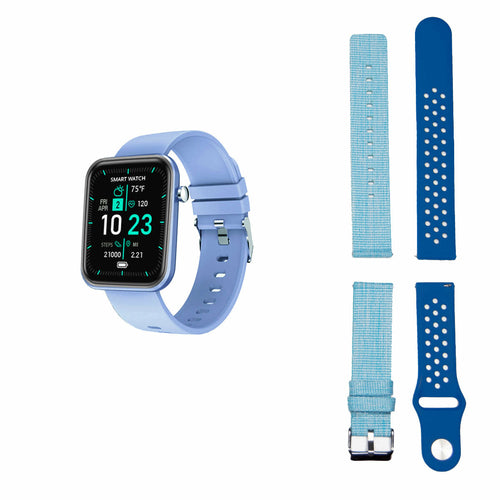 Advanced Smartwatch with Wellness & Activity Tracker + 3 Interchangeable Bands