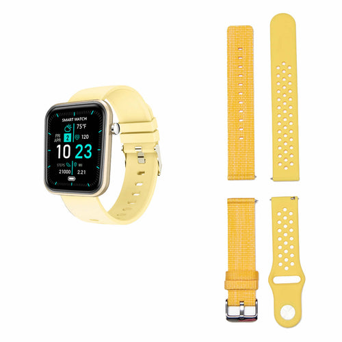 Advanced Smartwatch with Wellness & Activity Tracker + 3 Interchangeable Bands